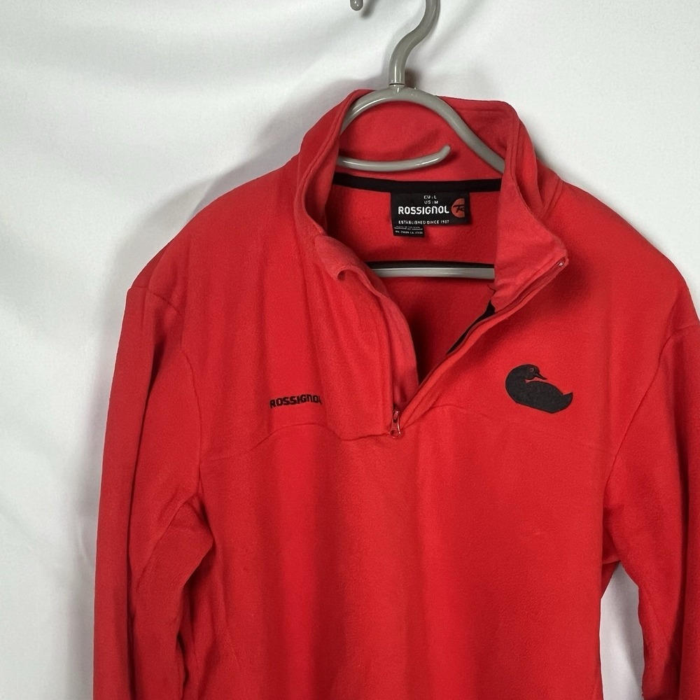 Rossingol Red Fleece Men's M Duck Logo Premium Warmth Collection Skiing Outdoors